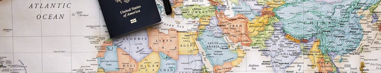 passport, map, world