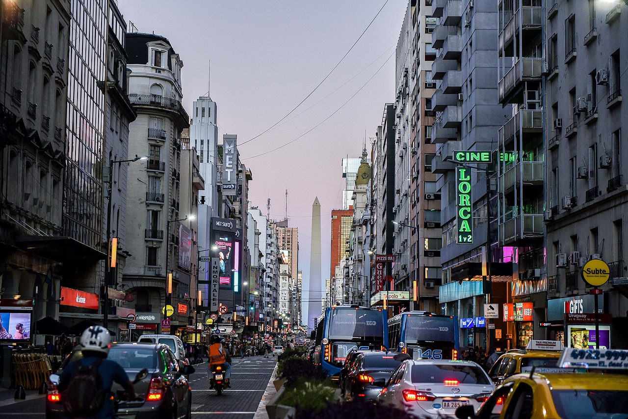 buenos aires, city, sunset
